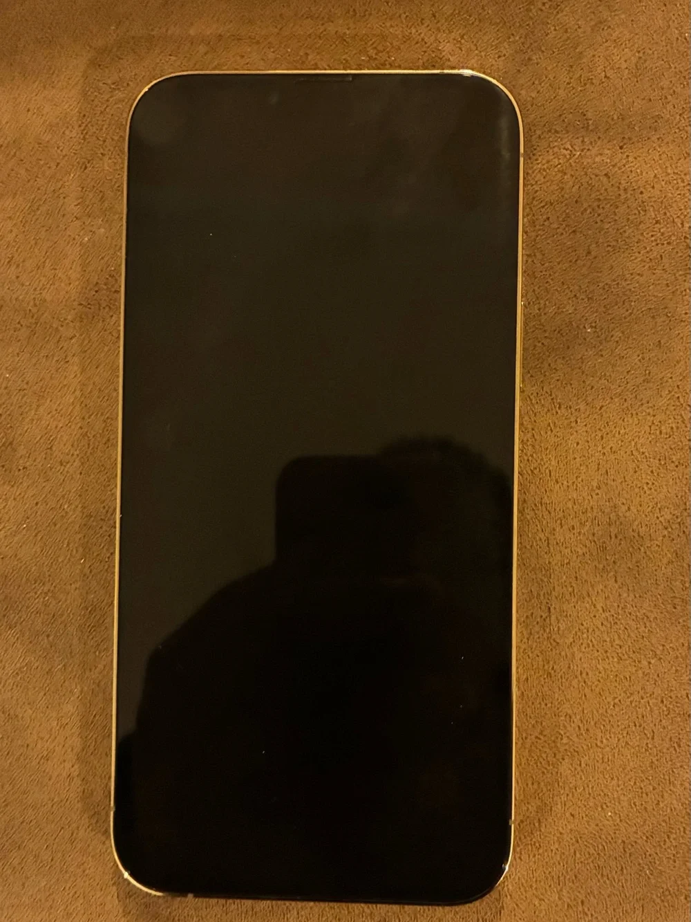 Apple Gold Frame Smartphone with Black Display